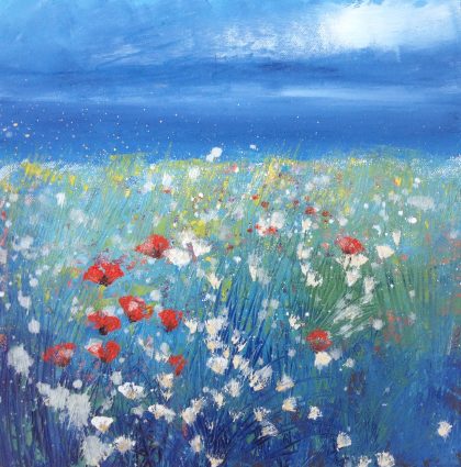 Poppies and Moody Skies (SOLD)