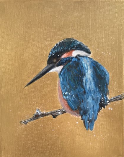 Kingfisher on Gold (SOLD)
