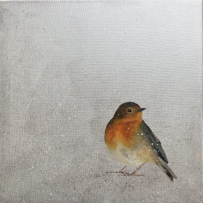 Red Robin ~ on silver ~ SOLD