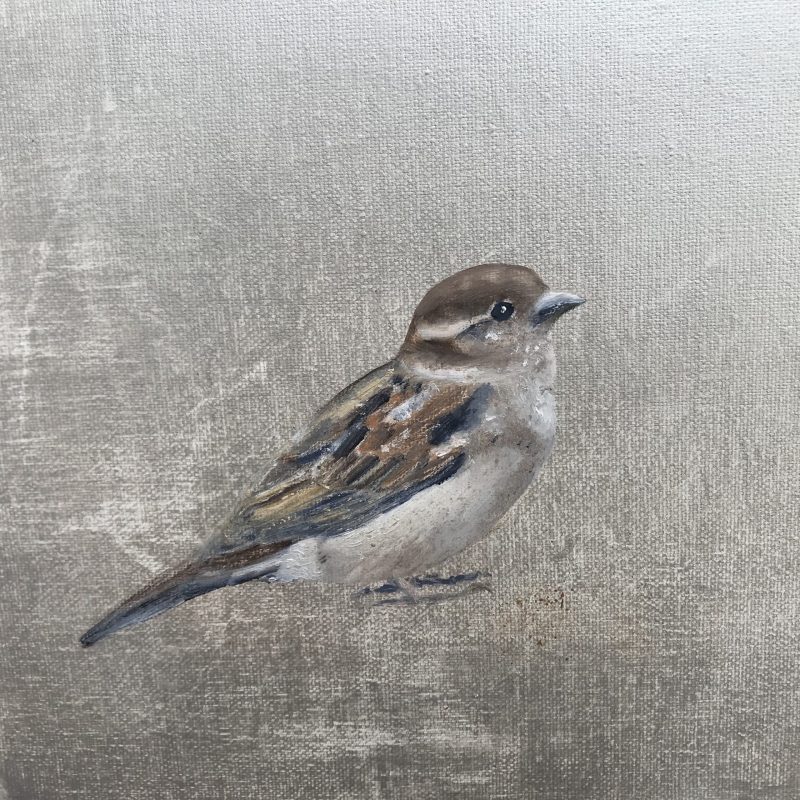 Little Sparrow ~ on silver ~ SOLD