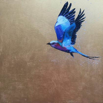 Lilac Breasted Roller ~ on Gold Commission ~ SOLD