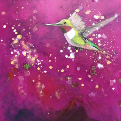 Hummingbird ~ on Magenta (SOLD)