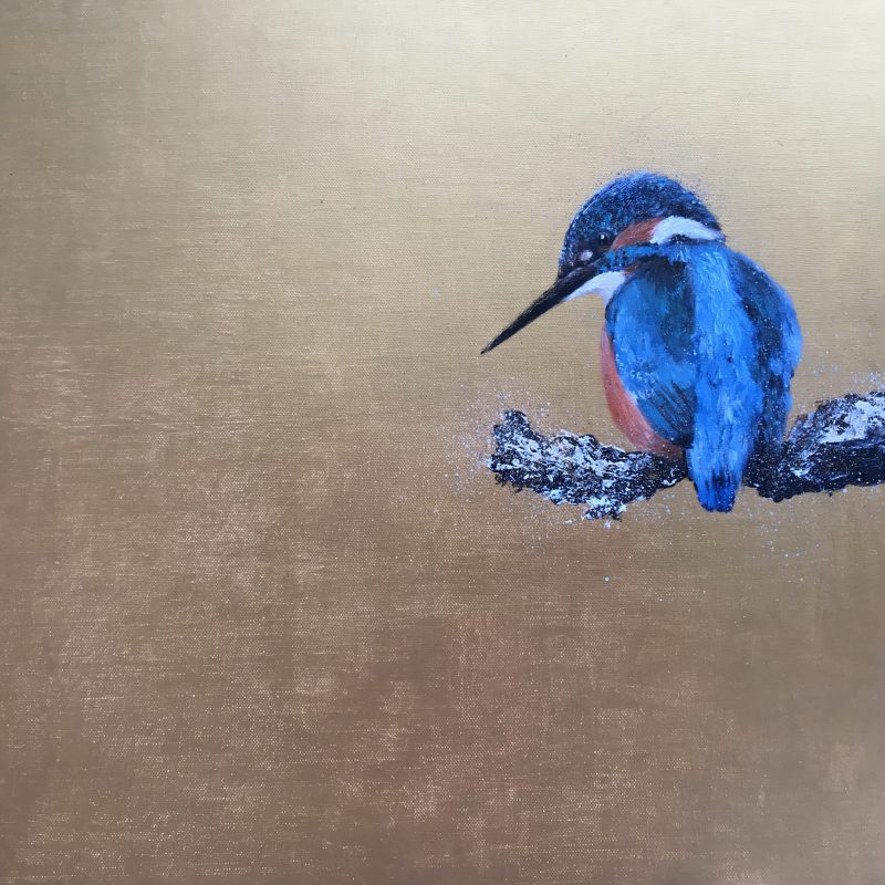 Kingfisher ~ on Gold (SOLD)