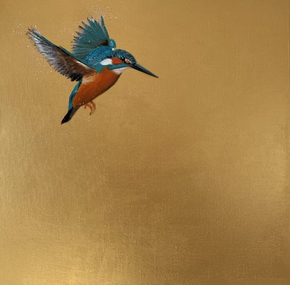 Kingfisher ~ on gold (SOLD)