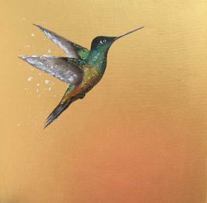 Hummingbird on Gold (SOLD)