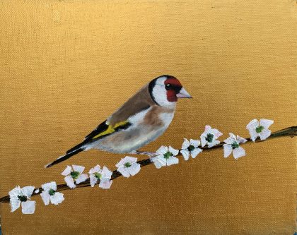 Goldfinch on Gold (SOLD)