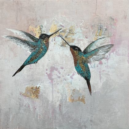 Love Birds ~ Hummingbirds in Flight (SOLD)
