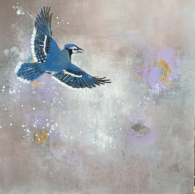 Blue Jay in Flight (SOLD)