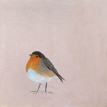 Contentment ~ Robin On Rose Gold (SOLD)
