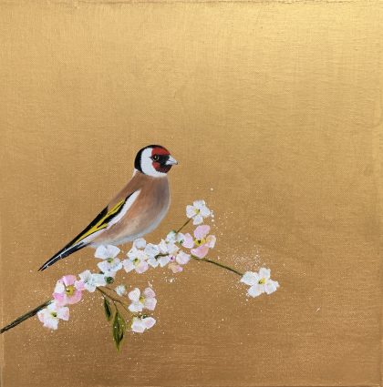 Goldfinch on Cherry Blossom (SOLD)