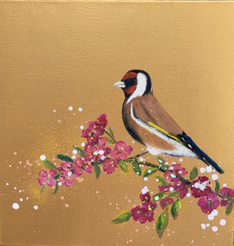 Goldfinch on Gold (SOLD)