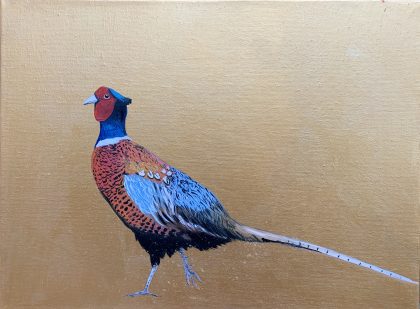 Take a Walk on the Wild Side ~Pheasant on gold